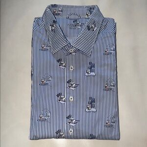 Blue Striped Men's Srufers Business Shirt